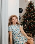 Платье женское домашнее рождественские фонарики Vikki Kids