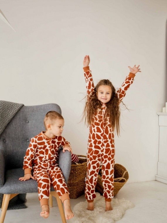 Слип -поддев флисовый жираф Vikki Kids