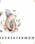 Пеленка муслиновая цифры медвежонок Vikki Kids