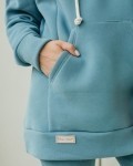 Костюм женский с начесом и велюр- эффектом в винтажном синем цвете Vikki Kids