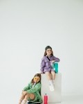 Джинсовые комплекты рубашка и шорты в цвете very peri Vikki Kids
